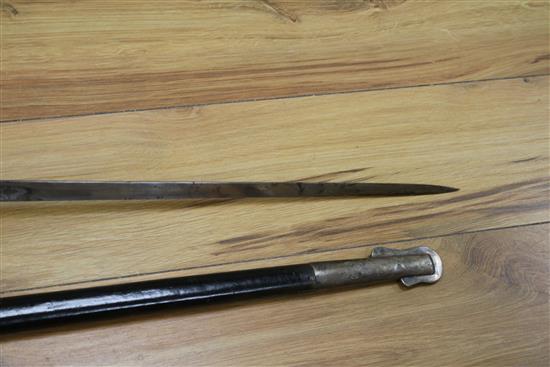 Two officers dress swords and scabbards